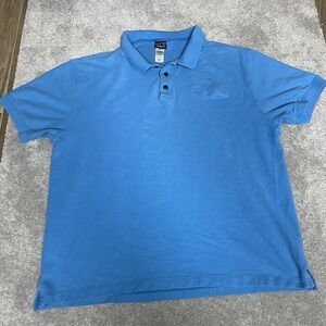 Patagonia Polo Shirt Mens XL Blue Organic Cotton Short Sleeve Casual Golf